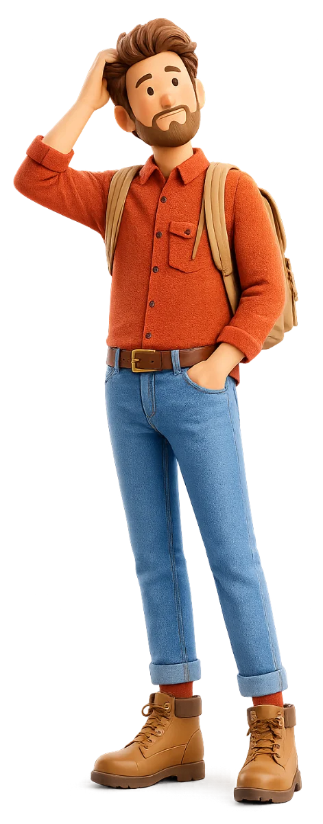Traveller holding map